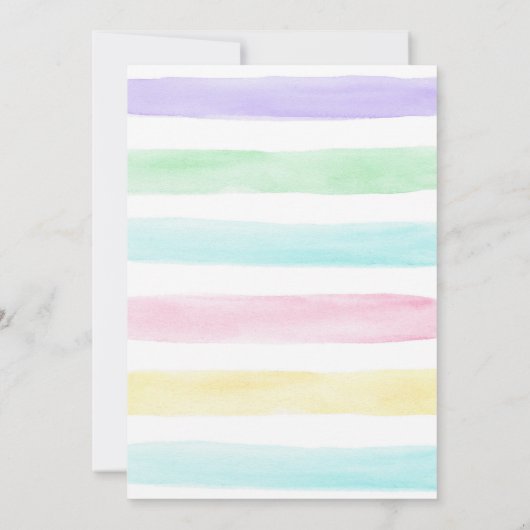 Rosa Blaue Eiscreme Einladung (Rückseite)