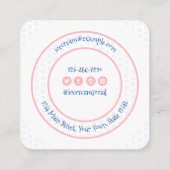 Rosa blaue Eiscreme Telefonnummerkarte (Rückseite)