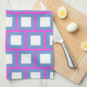 Rosa blaue, farbenfrohe Plätze Moderne 4Sascha Geschirrtuch (Viertel Falte)