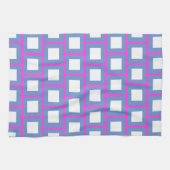 Rosa blaue, farbenfrohe Plätze Moderne 4Sascha Geschirrtuch (Horizontal)