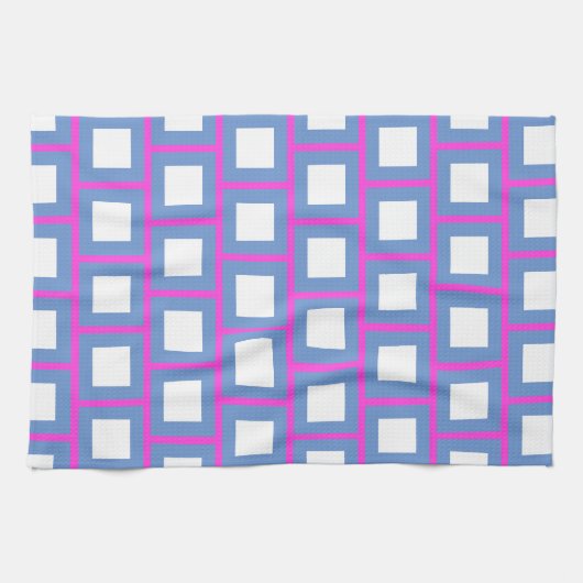 Rosa blaue, farbenfrohe Plätze Moderne 4Sascha Geschirrtuch (Horizontal)