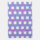 Rosa blaue, farbenfrohe Plätze Moderne 4Sascha Geschirrtuch (Vertikal)