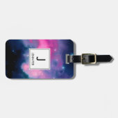 Rosa & blaue Galaxie Nebula & Stars Abstrakt Gepäckanhänger (Vorderseite horizontal)