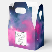 Rosa & blaue Galaxie Nebula & Stars Abstrakt Geschenkschachtel (Geöffnet)