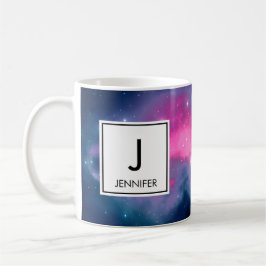 Rosa & blaue Galaxie Nebula & Stars Abstrakt Kaffeetasse