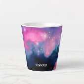 Rosa & blaue Galaxie Nebula & Stars Abstrakt Milchtasse (Vorderseite)