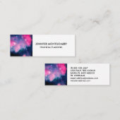 Rosa & blaue Galaxie Nebula & Stars Abstrakt Mini Visitenkarte (Vorne/Hinten)