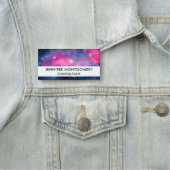 Rosa & blaue Galaxie Nebula & Stars Abstrakt Namensschild (Beispiel)