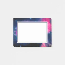 Rosa & blaue Galaxie Nebula & Stars Abstrakt Post-it Klebezettel