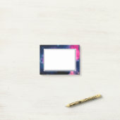 Rosa & blaue Galaxie Nebula & Stars Abstrakt Post-it Klebezettel (Auf Schreibtisch)