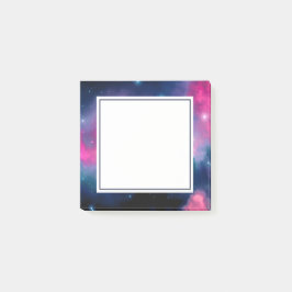 Rosa & blaue Galaxie Nebula & Stars Abstrakt Post-it Klebezettel