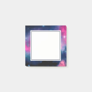 Rosa & blaue Galaxie Nebula & Stars Abstrakt Post-it Klebezettel