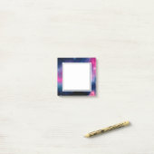 Rosa & blaue Galaxie Nebula & Stars Abstrakt Post-it Klebezettel (Auf Schreibtisch)