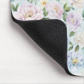 Rosa Blaue Gelbe Blumen Mousepad (Ecke)