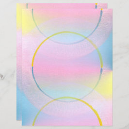 Rosa blaue gelbe Mischungen und Kreise - Schreibpa