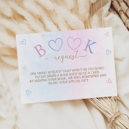 Rosa blaue Gender-Enthüllungsbücher für Baby Begleitkarte