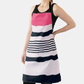 Rosa blaue Grenzstreifen Schürze (InSitu)