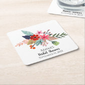 Rosa blaue große Bouquet Sommerliche Blume Rechteckiger Pappuntersetzer (angewinkelt)