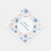 Rosa blaue Halloween Spinnennetze Serviette (Ecke)