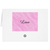 Rosa blaue Hochzeitskarten (Rückseite Horizontal)