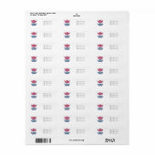 Rosa blaue Krone Prinz Prinzessin Zwillings-Etiket (Vorne)