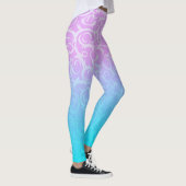 Rosa blaue Kurven Leggings (Rechts)