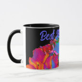 Rosa blaue lila blumenfarbene Blüte Tasse (Links)