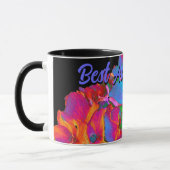 Rosa blaue lila blumenfarbene Blüte Tasse (Links)