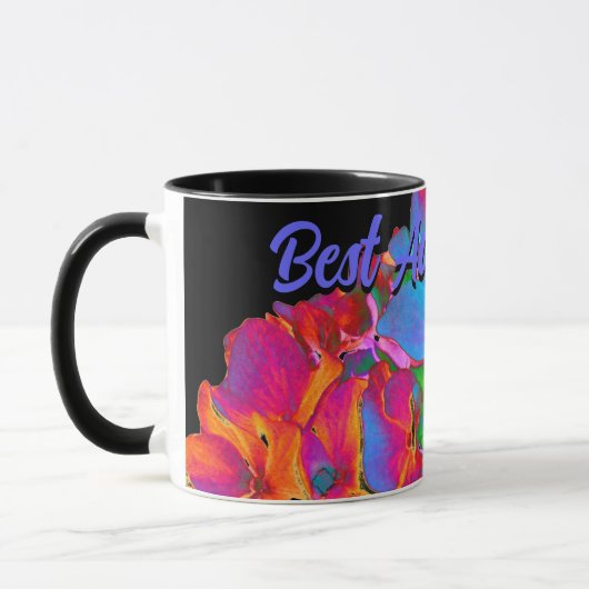 Rosa blaue lila blumenfarbene Blüte Tasse (Links)