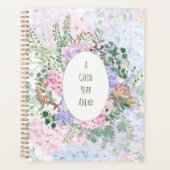 Rosa blaue lila Hydrangeform 1 Muster Planer (Vorderseite)