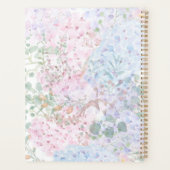 Rosa blaue lila Hydrangeform 1 Muster Planer (Rückseite)