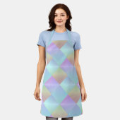 Rosa blaue Lila Quadrate - All-over-Print-Schürze Schürze (Getragen)