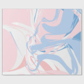 Rosa blaue Marmorplatte Abstraktes Baby wirbeln Geschenkpapier (Flach)