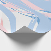 Rosa blaue Marmorplatte Abstraktes Baby wirbeln Geschenkpapier (Ecke)