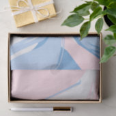 Rosa blaue Marmorplatte Abstraktes Baby wirbeln Seidenpapier (Geschenk)