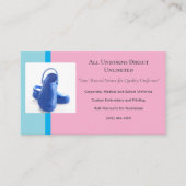 Rosa blaue medizinische Clogs Uniform Visitenkarte (Vorderseite)