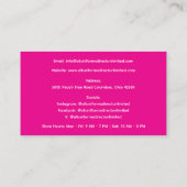 Rosa blaue medizinische Clogs Uniform Visitenkarte (Rückseite)