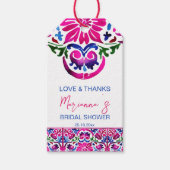 Rosa blaue mexikanische Fliesen Brautparty bevorzu Geschenkanhänger (Vorderseite)