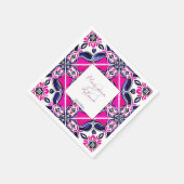 Rosa blaue mexikanische Tischtennisplatte Serviette (Ecke)