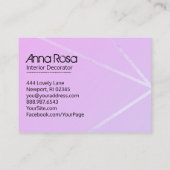 *~* Rosa Blaue moderne geometrische Rose Goldfolie Visitenkarte (Rückseite)