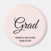 Rosa blaue, moderne Graduiertenparty Magnet (Vorne)