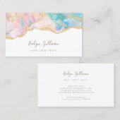 Rosa blaue Opal Design Visitenkarte (Vorne/Hinten)