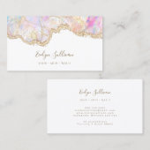 Rosa blaue Opal-Visitenkarte Visitenkarte (Vorne/Hinten)