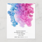 Rosa Blaue Paare - Geschlecht: Einladung (Rückseite)