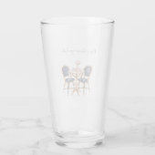 Rosa Blaue Paris Tisch Baguettes Glas (Rückseite)