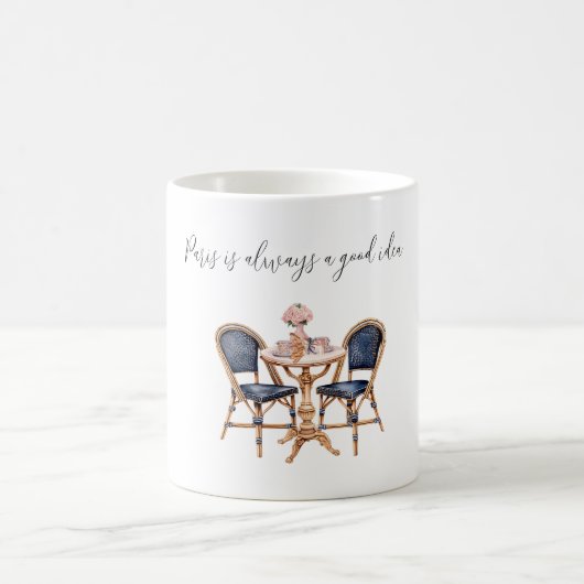 Rosa Blaue Paris Tisch Baguettes Kaffeetasse (Mittel)