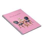 Rosa Blaue Paris Tisch Baguettes Notizblock (Rechte Seite)