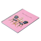 Rosa Blaue Paris Tisch Baguettes Notizblock (Linke Seite)