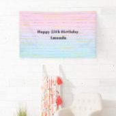 Rosa blaue Pastellfarben Gradient mit goldenen Lin Banner (Insitu)
