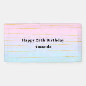 Rosa blaue Pastellfarben Gradient mit goldenen Lin Banner (Horizontal)